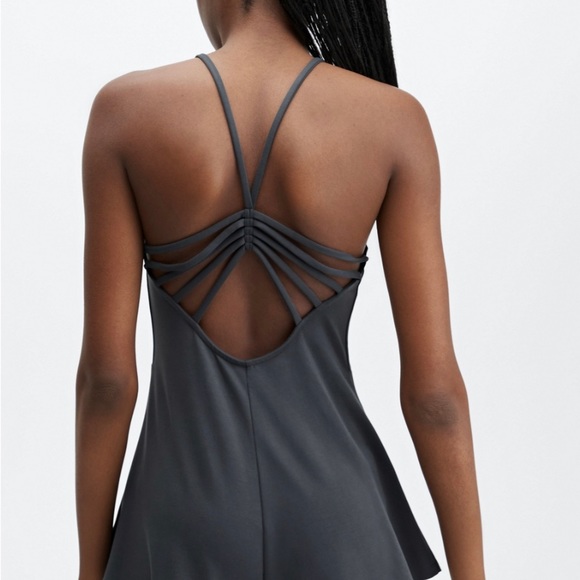 Fabletics Kyla Romper | Size: XXS/0-2 | Color: Iron - Picture 2 of 5